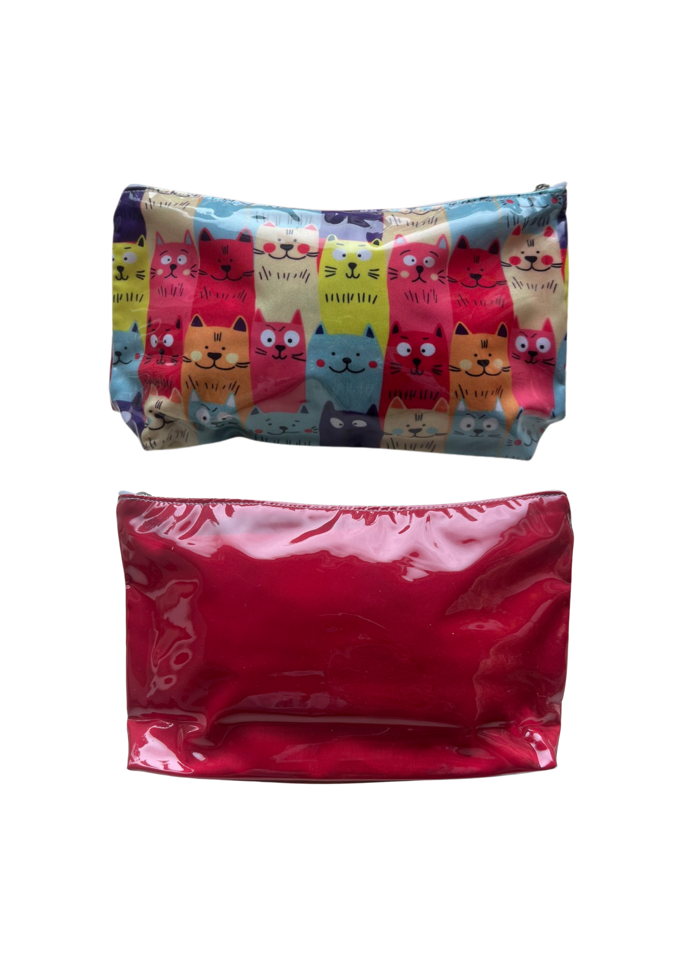 Colourful cats zip bag