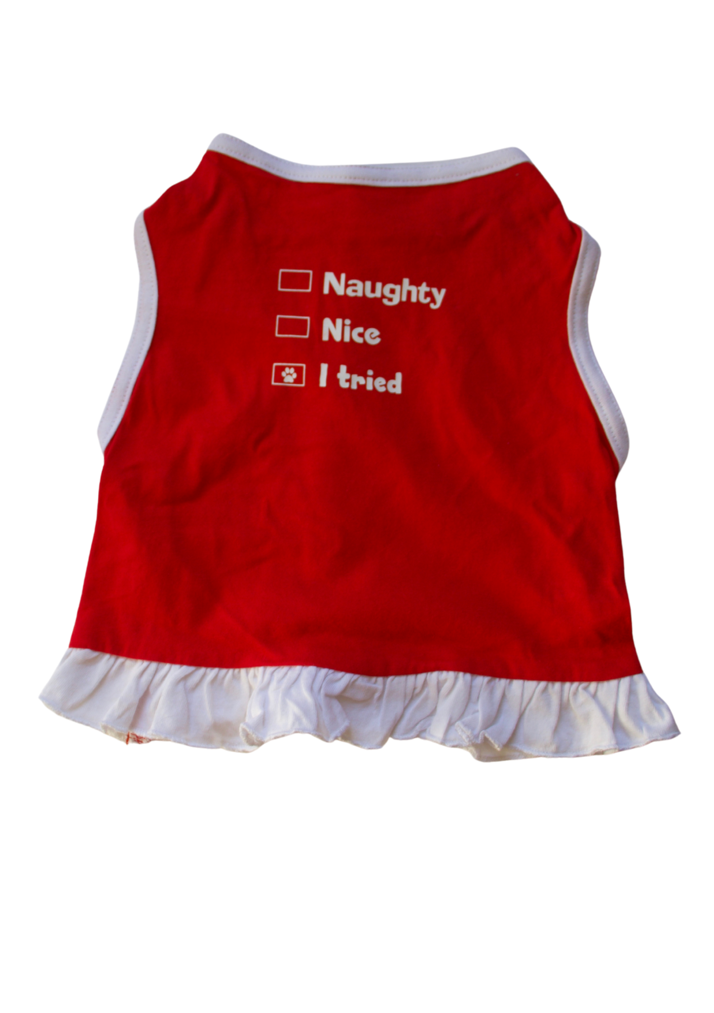 Naughty Nice, I tried pet t-shirt