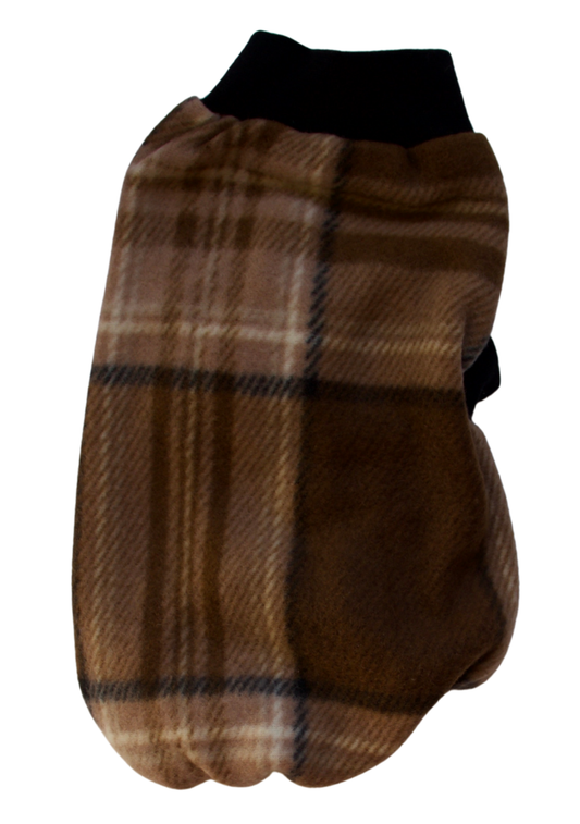 Brown Plaid Pet Jersey