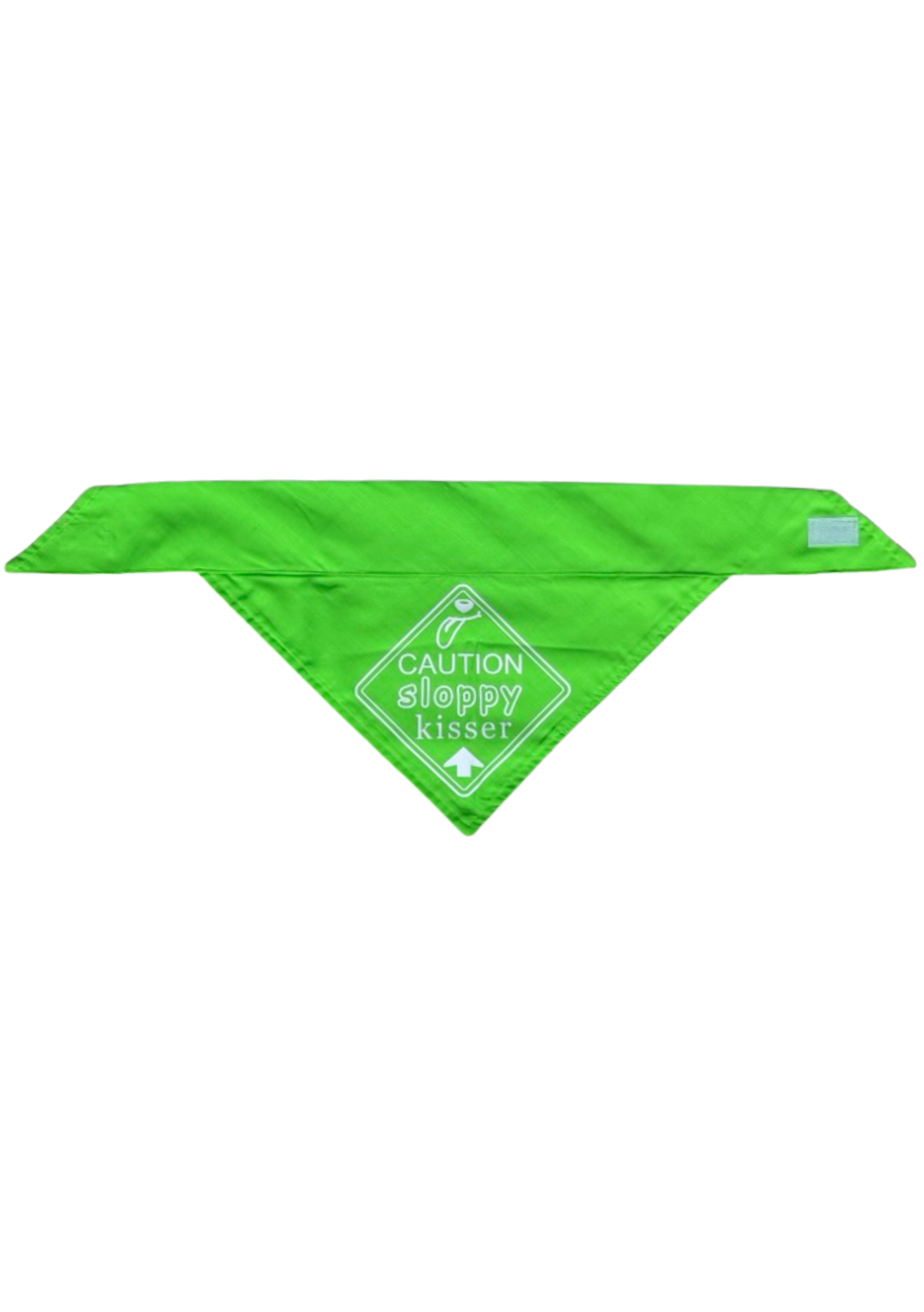 Caution Sloppy Kisser pet bandana