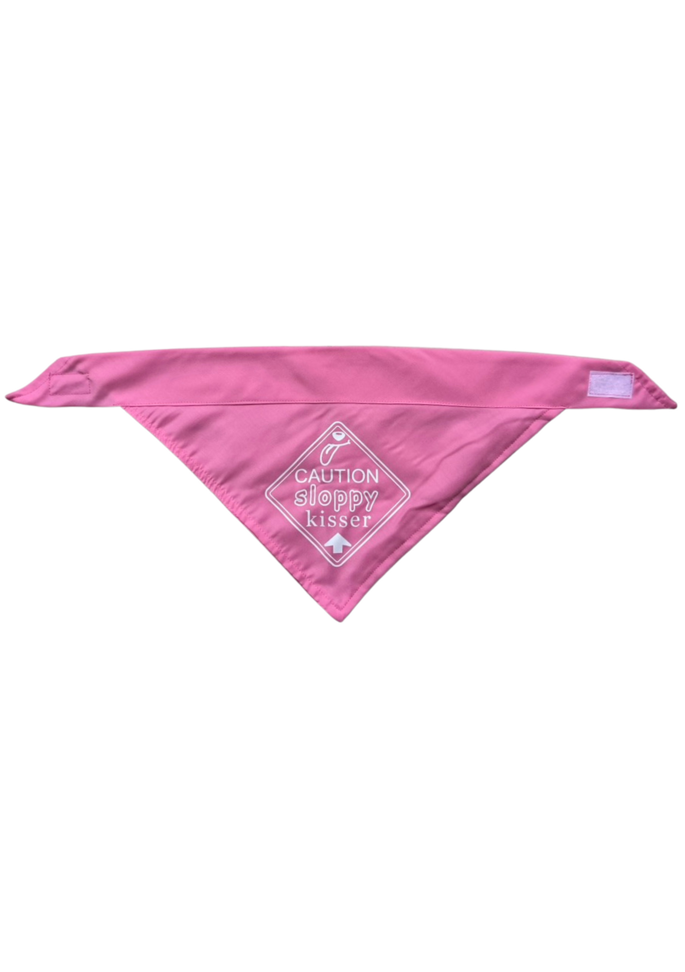 Caution Sloppy Kisser pet bandana